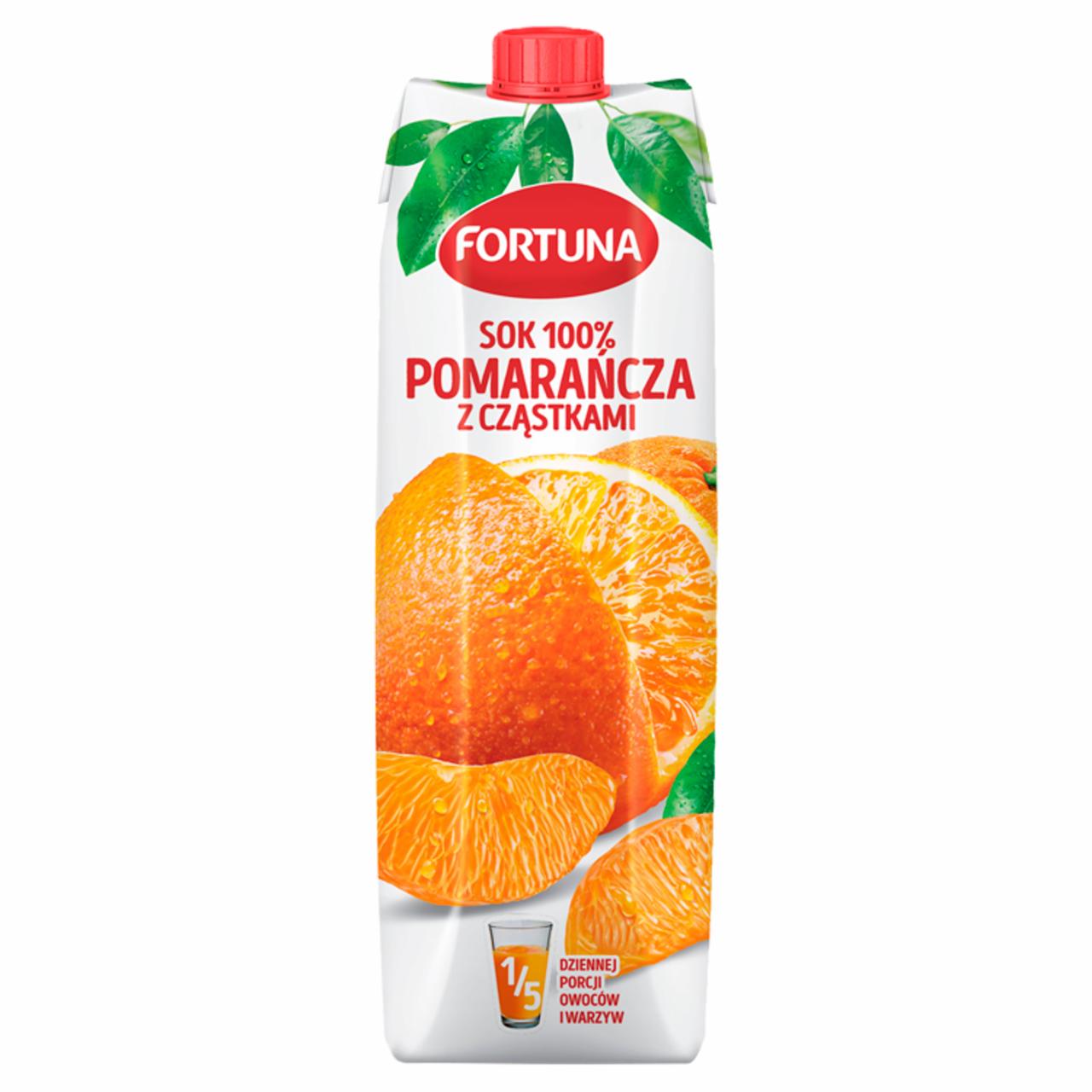 Zdjęcia - Fortuna Sok 100 % pomarańcza z cząstkami 1 l