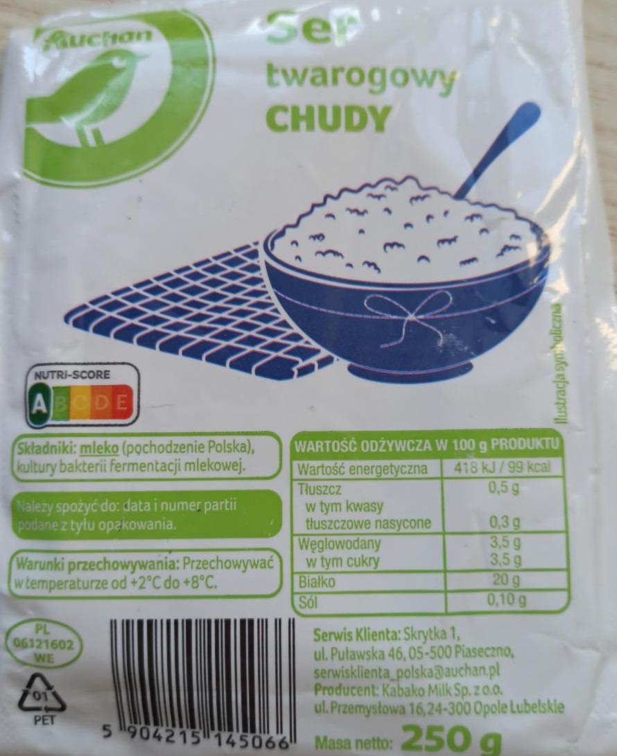 Zdjęcia - ser twarogowy chudy Auchan