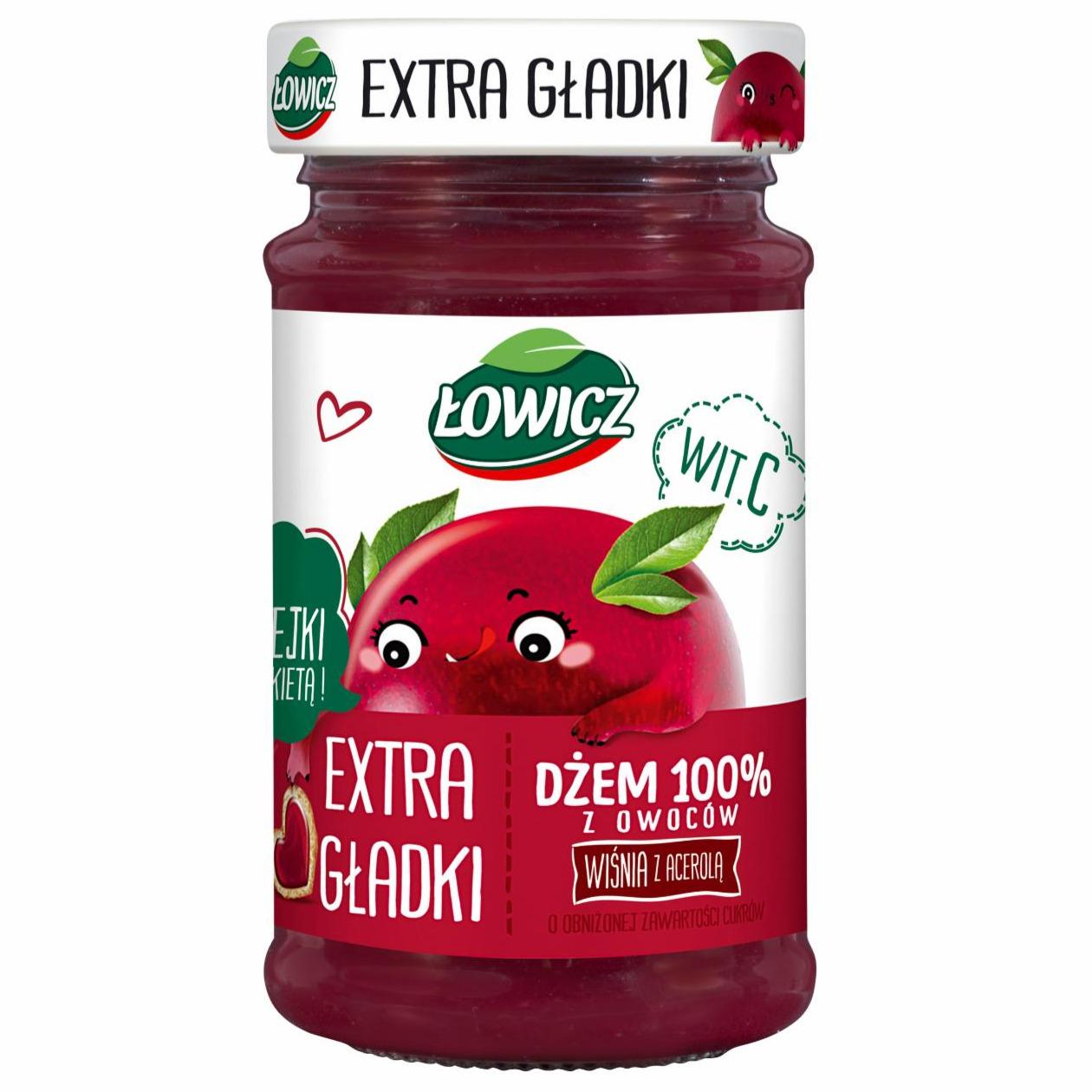 Zdjęcia - Dżem 100% z owoców extra gładki wiśnia z acerolą Łowicz