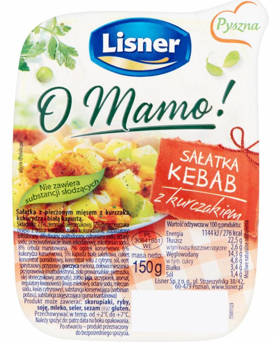 Zdjęcia - Lisner O Mamo! Sałatka kebab z kurczakiem 150 g