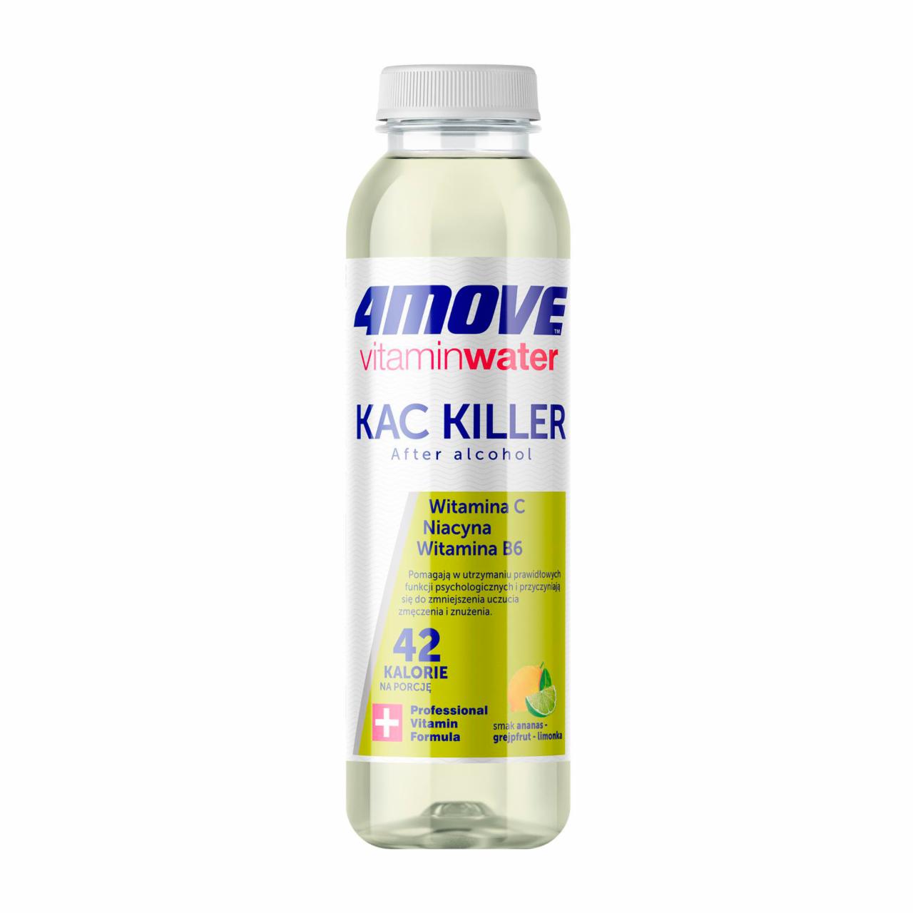 Zdjęcia - 4Move Vitamin Water Kac Killer Napój niegazowany smak ananas-grejpfrut-limonka 556 ml