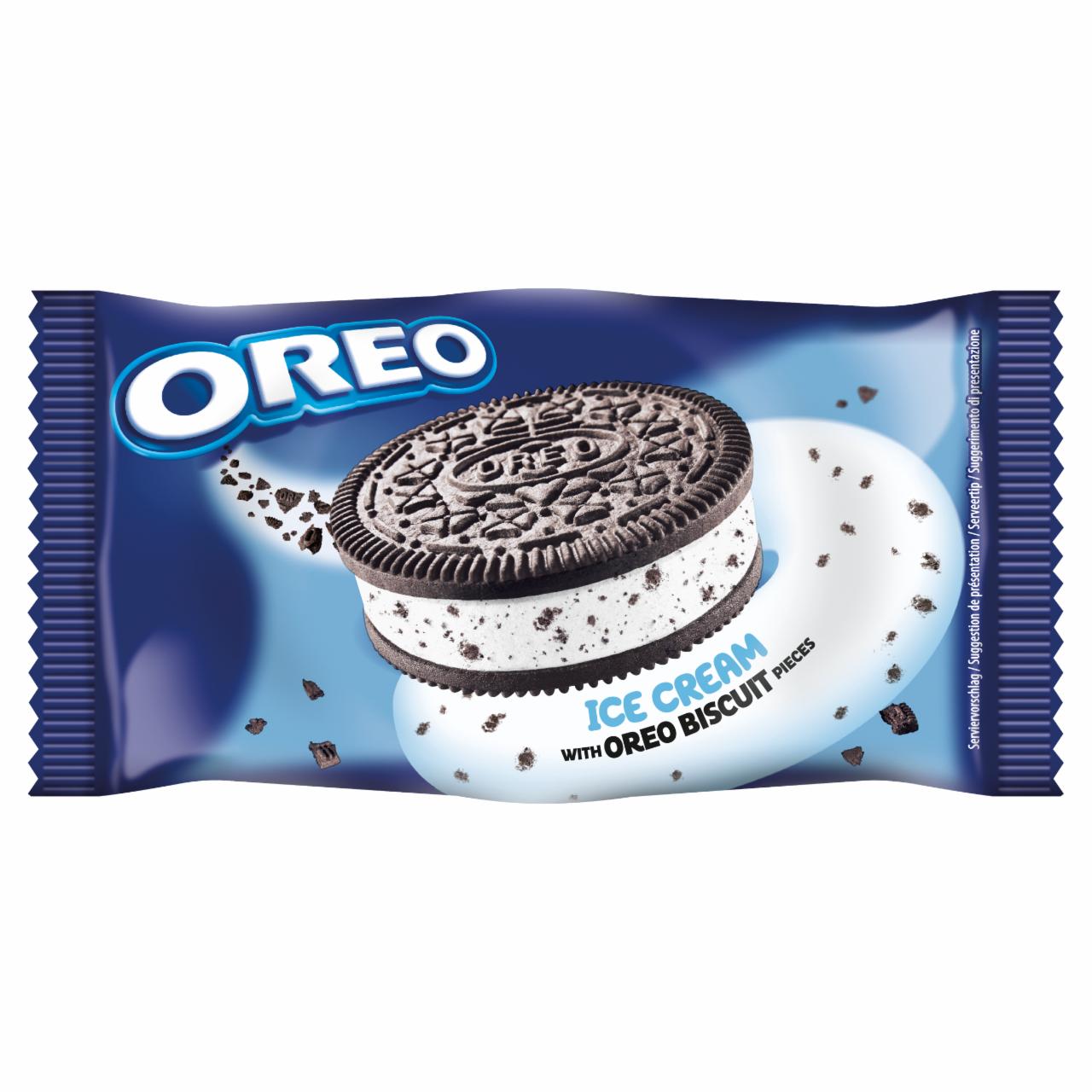 Zdjęcia - Oreo Ciastka kakaowe z masą lodową smak waniliowy z dodatkiem pokruszonych ciastek kakaowych 135 ml