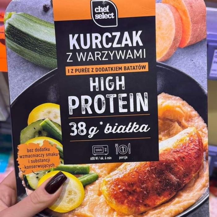 Zdjęcia - Kurczak z warzywami i z puree z dodatkiem batatów Chef select