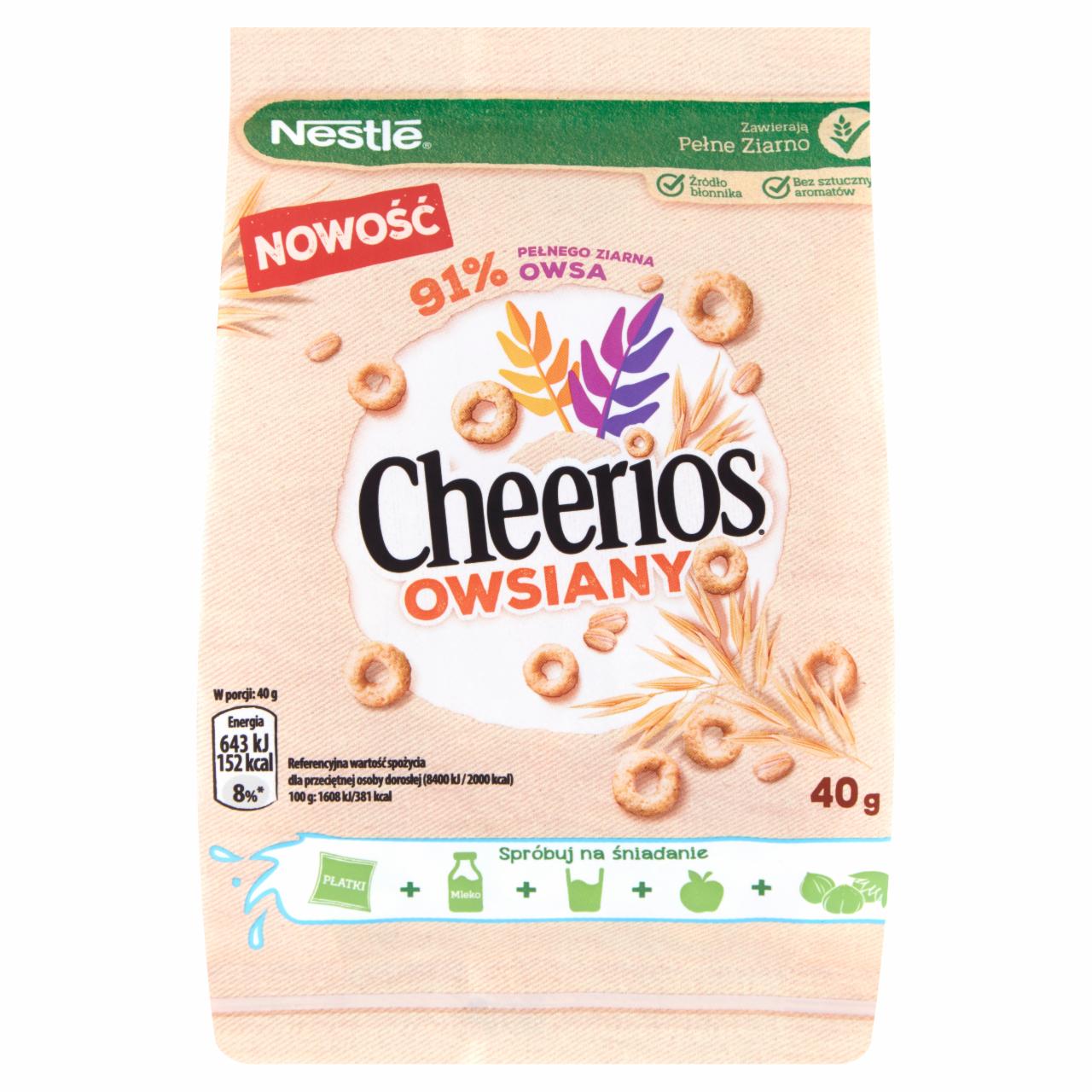 Zdjęcia - Nestlé Cheerios Owsiany Płatki śniadaniowe 40 g