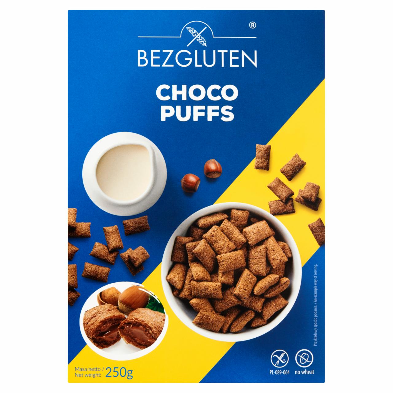 Zdjęcia - Bezgluten Choco Puffs Kakaowe poduszeczki z nadzieniem z orzechów laskowych 250 g