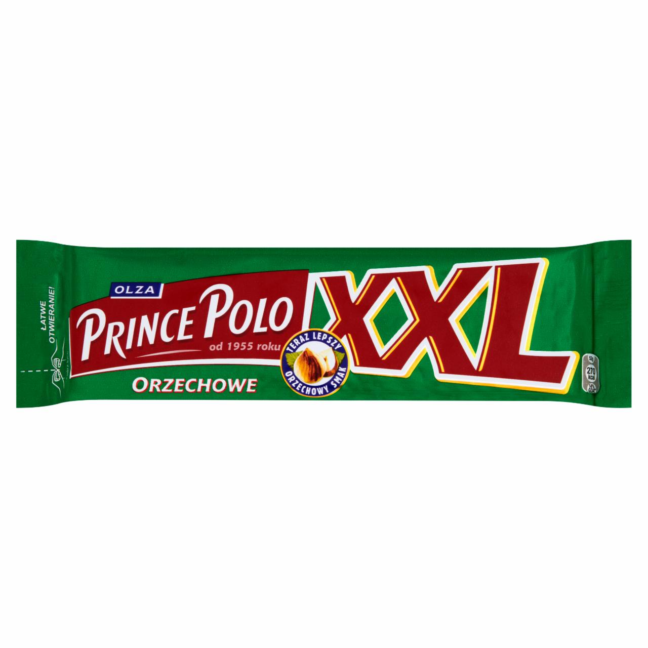 Zdjęcia - Olza Prince Polo XXL Orzechowe Kruchy wafelek z kremem orzechowym oblany mleczną czekoladą 52 g