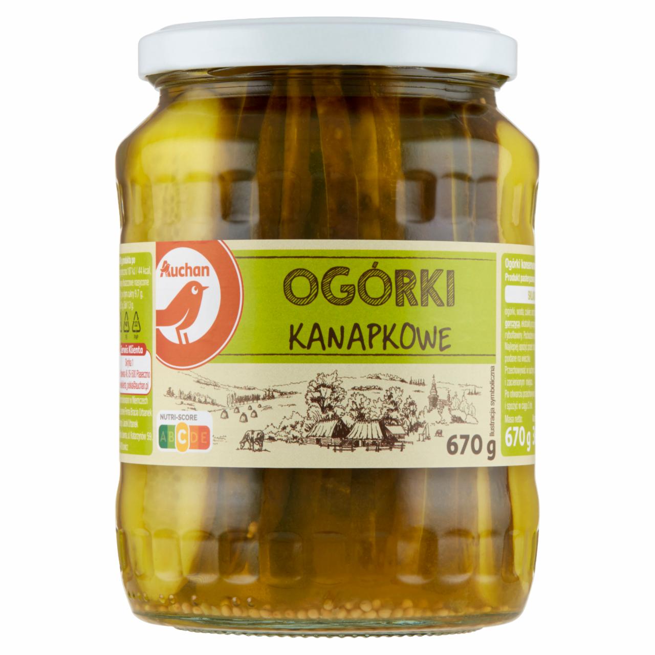 Zdjęcia - Auchan Ogórki kanapkowe 670 g