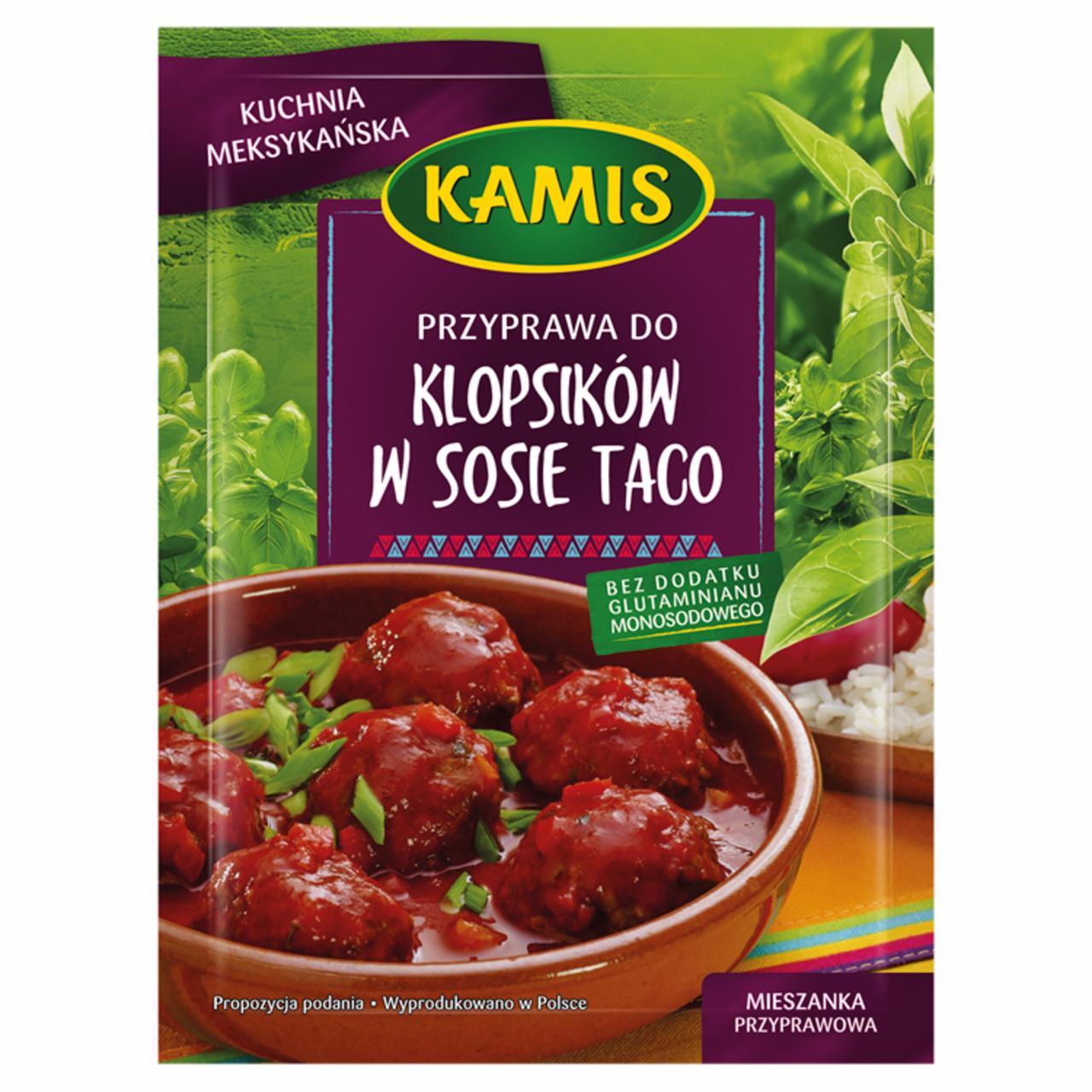 Zdjęcia - Kamis Kuchnia Meksykańska Przyprawa do klopsików w sosie taco Mieszanka przyprawowa 20 g