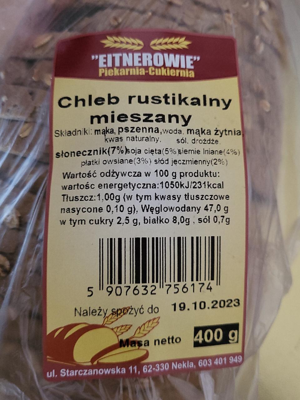 Zdjęcia - Chleb rustykalny mieszany Eitnerowie