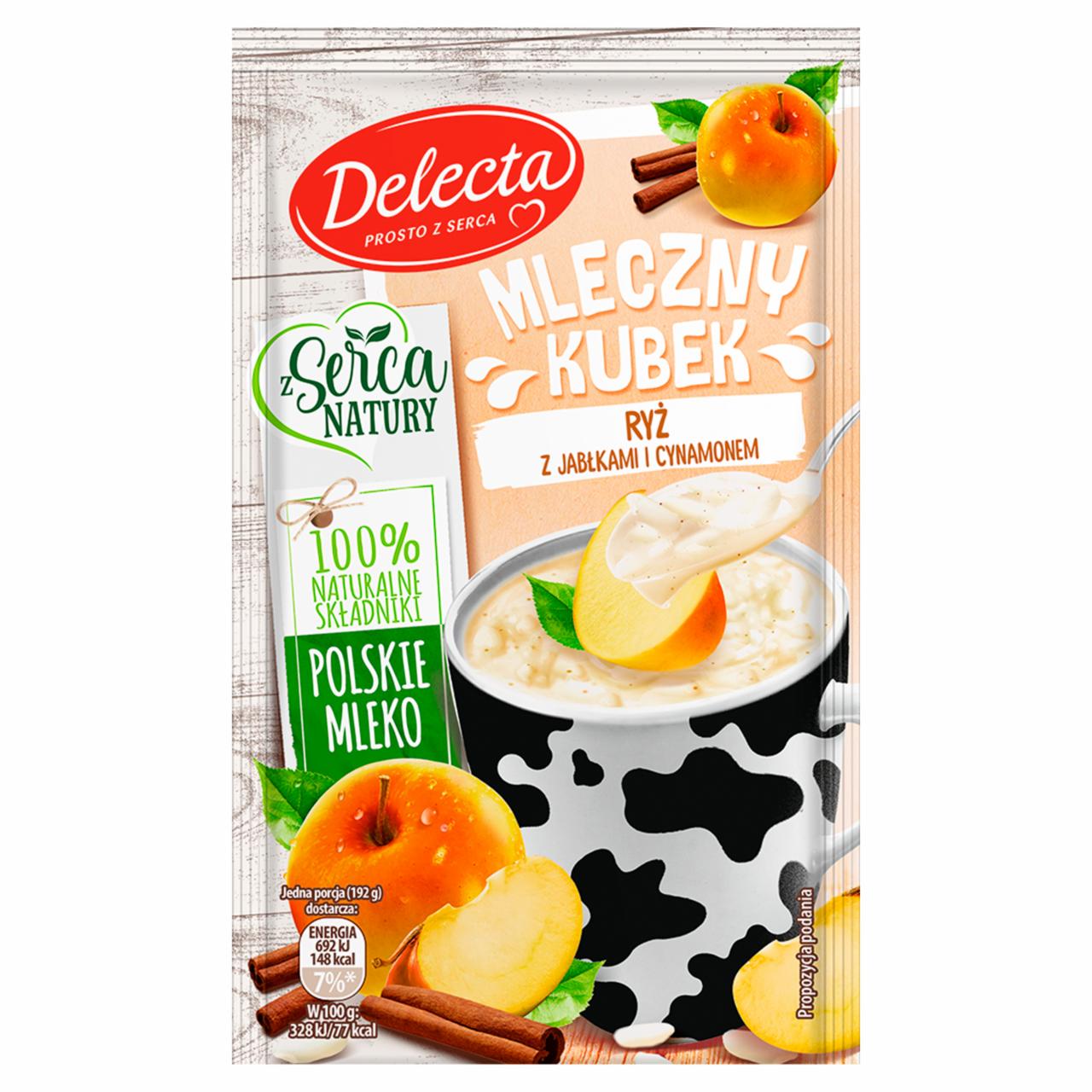 Zdjęcia - Delecta Z serca natury Mleczny kubek Ryż z jabłkami i cynamonem 42 g