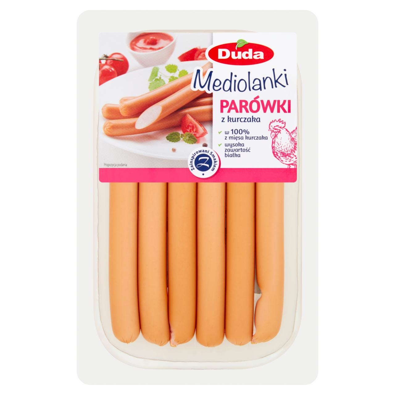 Zdjęcia - Duda Mediolanki Parówki z kurczaka 180 g