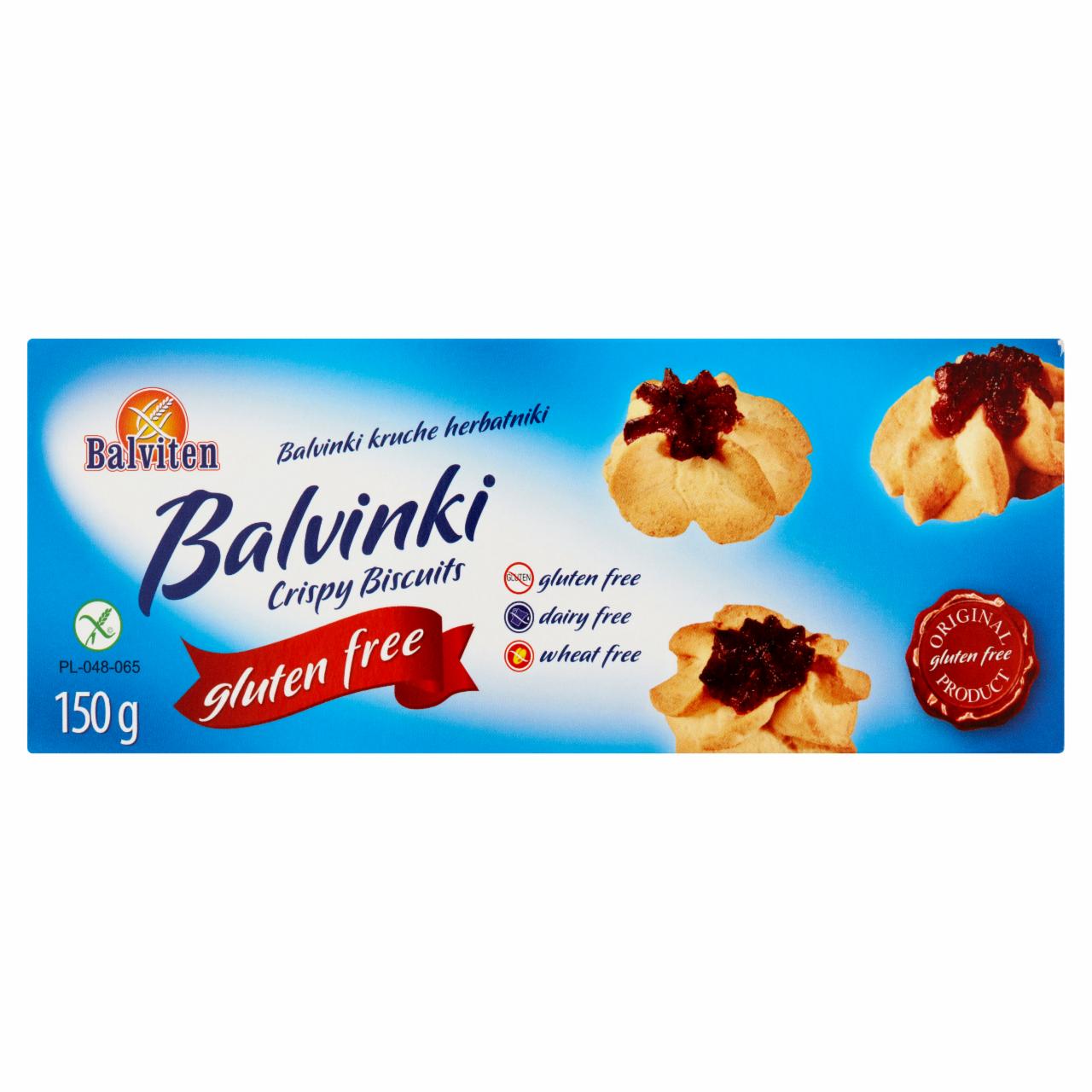 Zdjęcia - Balviten Balvinki Kruche herbatniki bezglutenowe 150 g