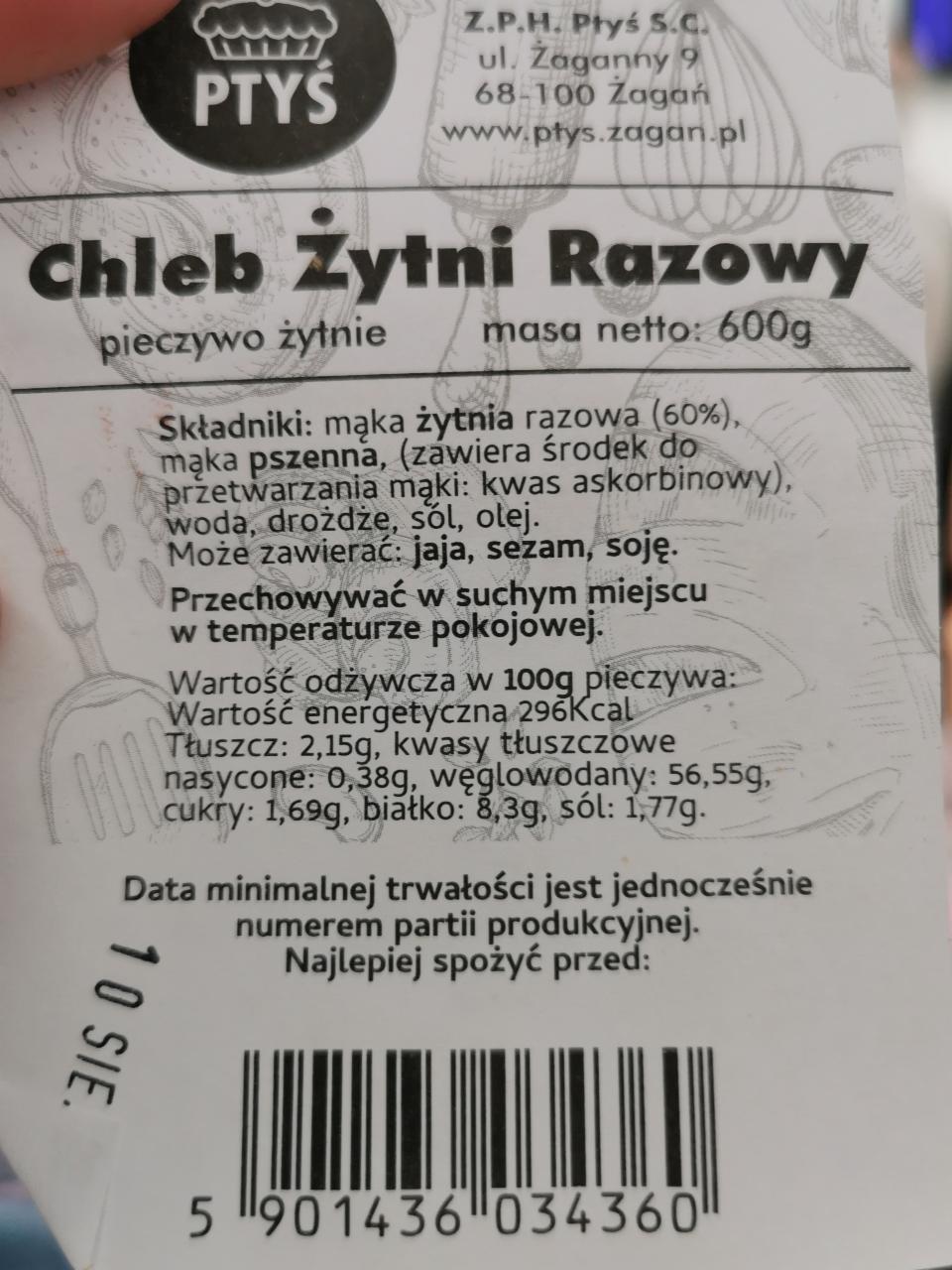 Zdjęcia - Chleb żytni razowy Ptyś