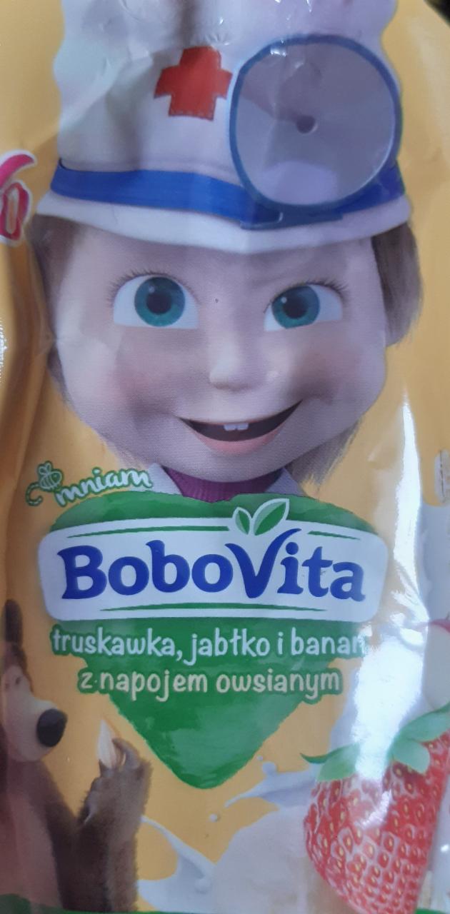 Zdjęcia - BoboVita Mus truskawka jabłko i banan z napojem owsianym po 6 miesiącu 100 g