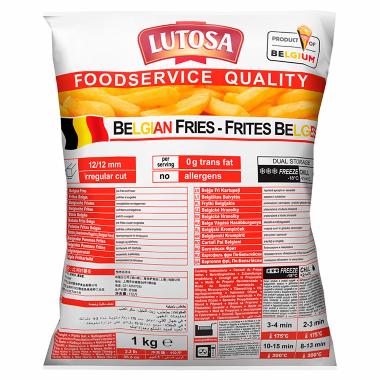 Zdjęcia - Lutosa Frytki belgijskie 12/12 mm 1 kg