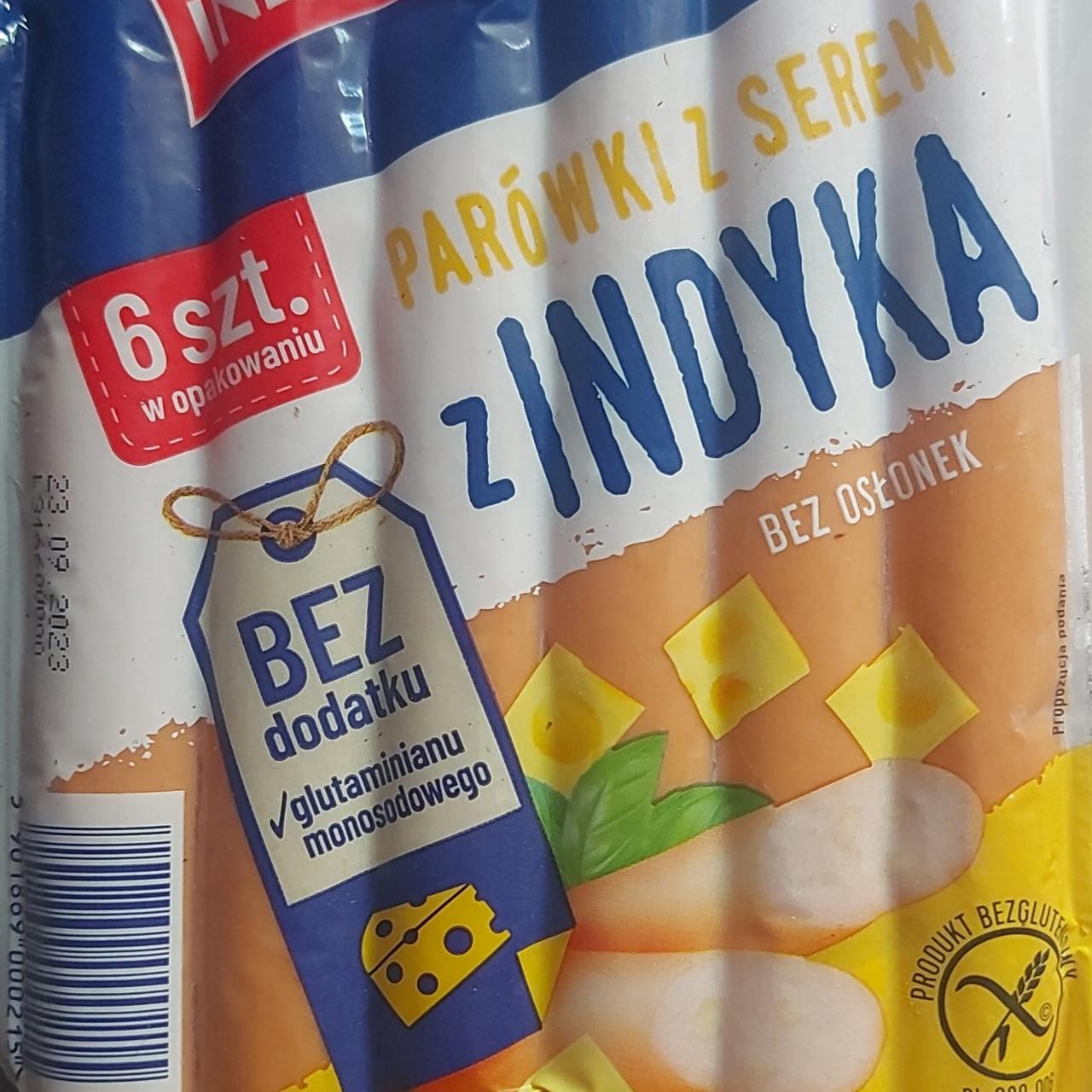 Zdjęcia - Indykpol Parówki z indyka z serem 215 g (6 sztuk)