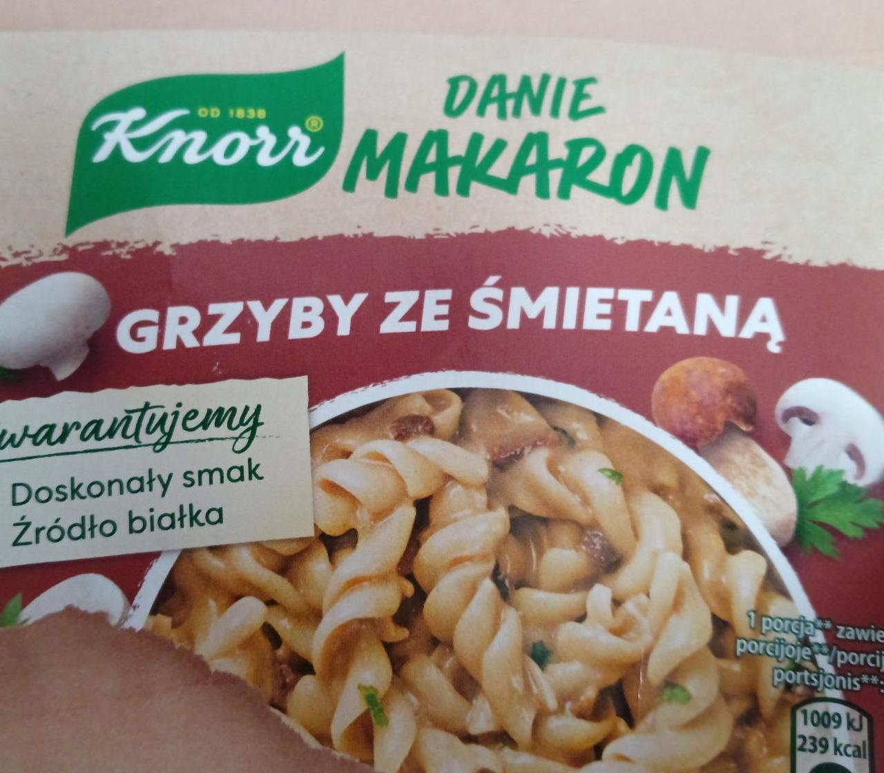 Zdjęcia - Danie makaron Grzyby ze śmietaną Knorr