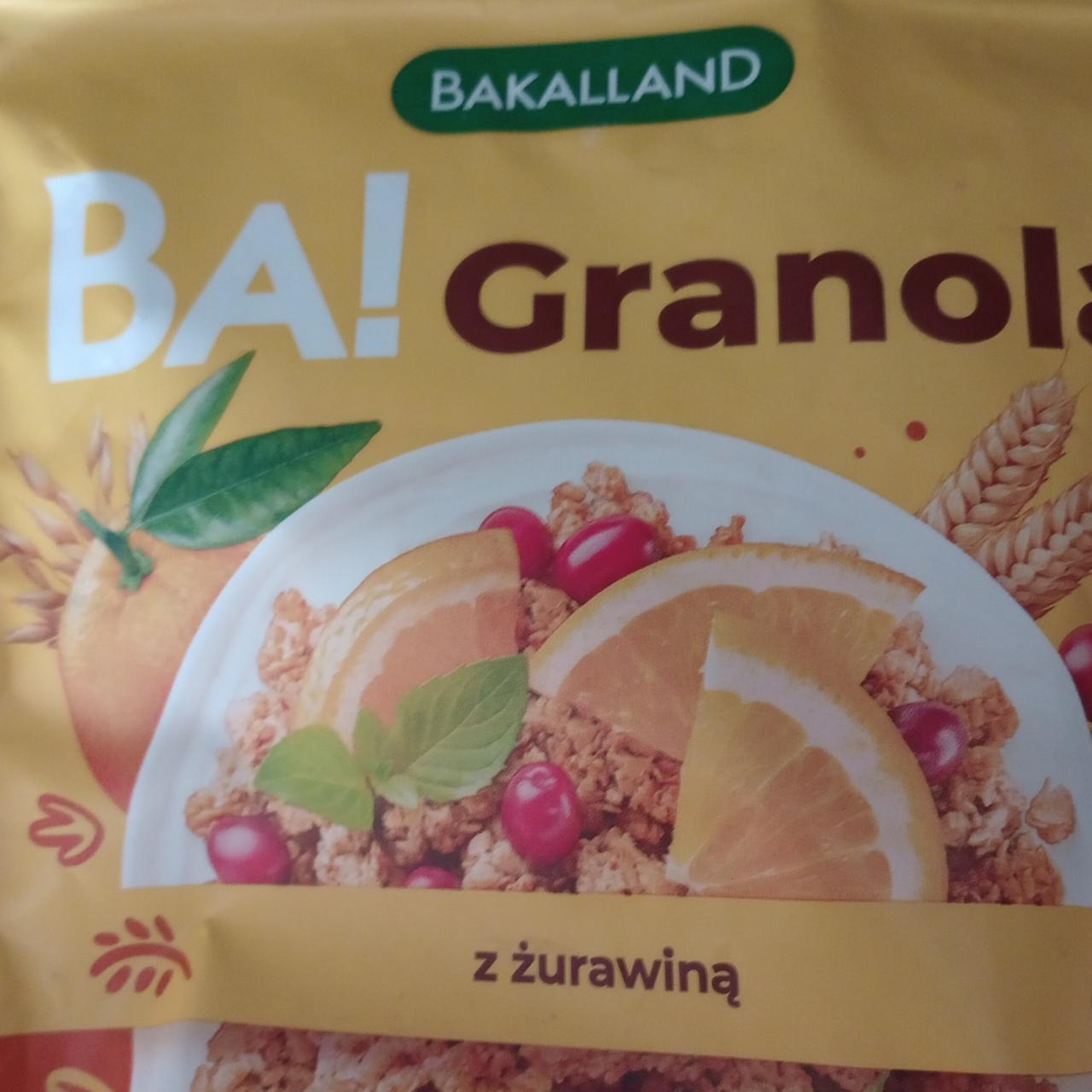 Zdjęcia - Ba! Granola z żurawiną Bakalland