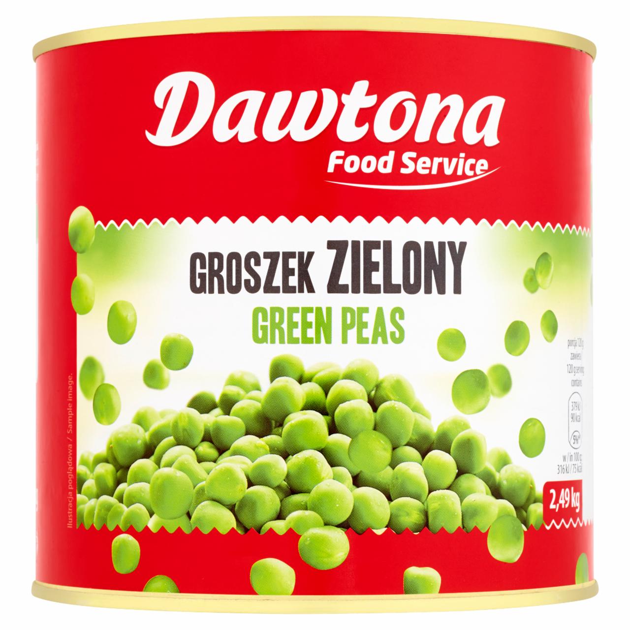 Zdjęcia - Dawtona Food Service Groszek zielony 2,49 kg