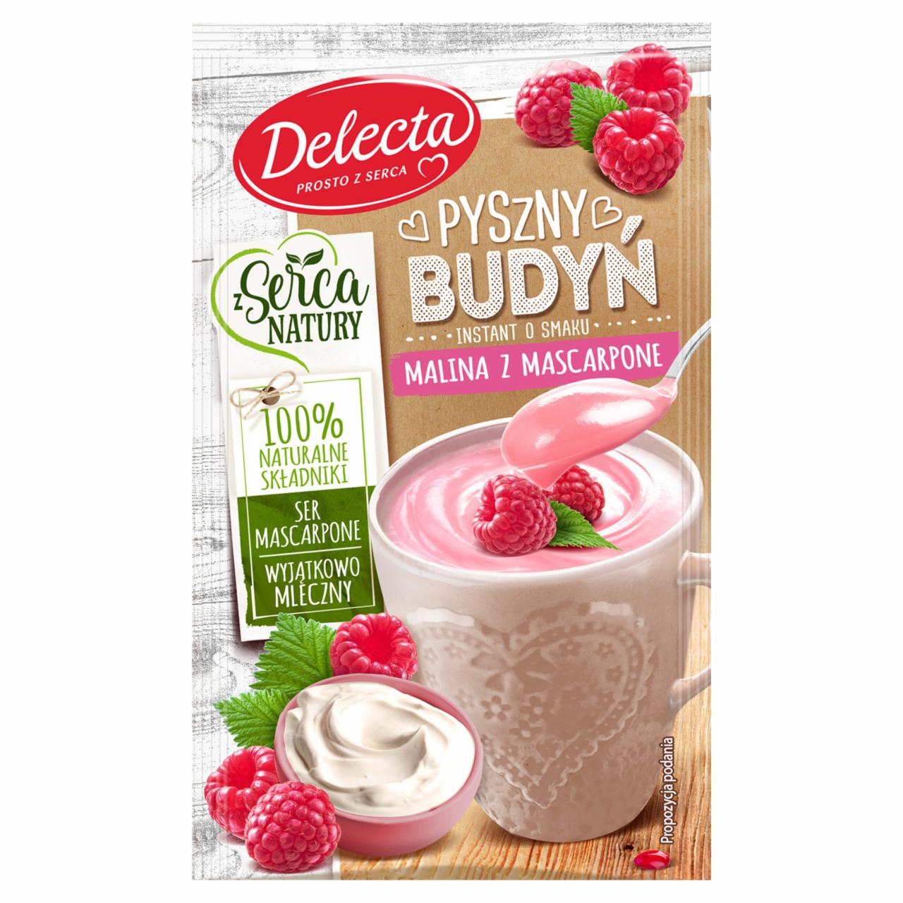 Zdjęcia - Pyszny Budyń smak malina z mascarpone Delecta