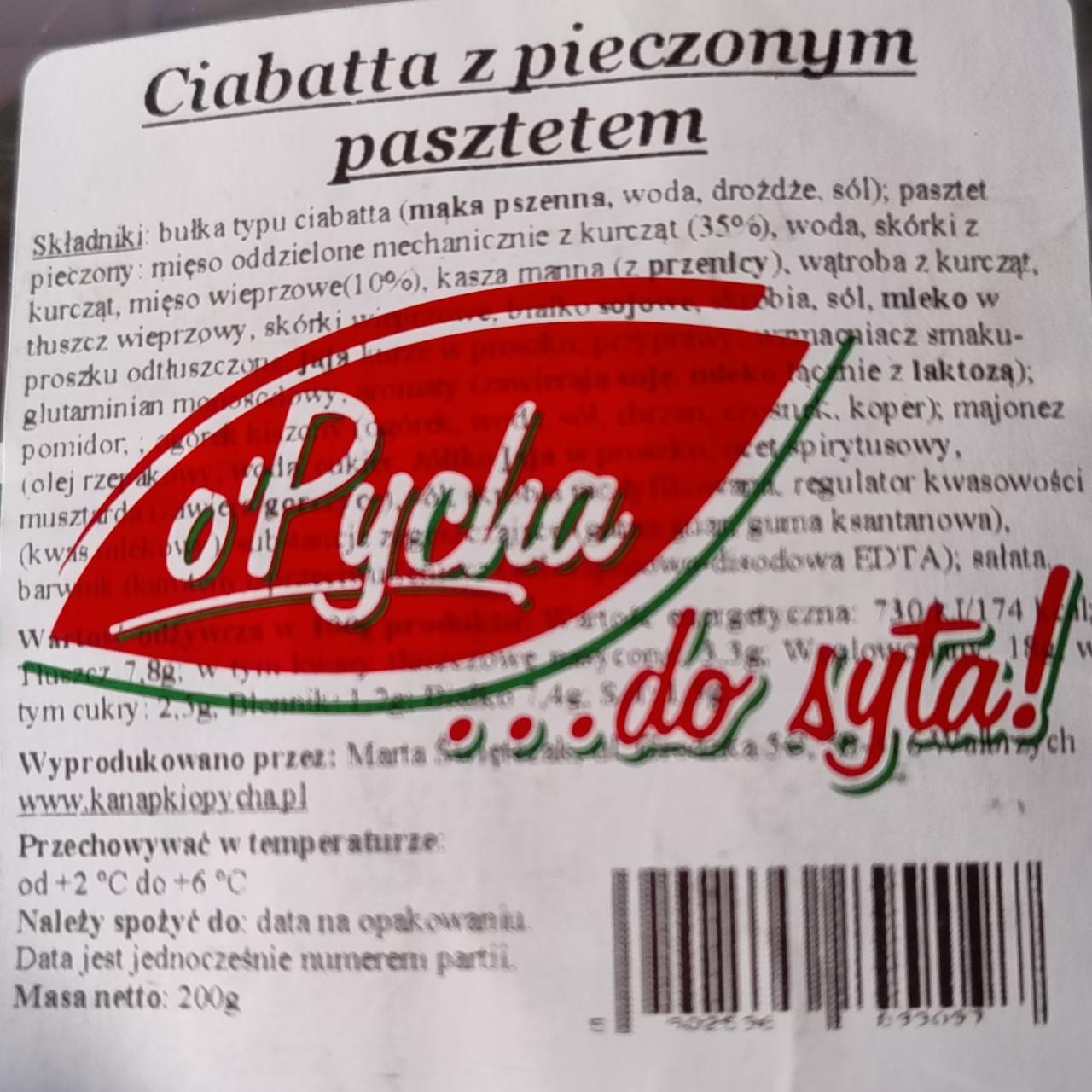 Zdjęcia - Ciabatta z pieczonym pasztetem o'Pycha