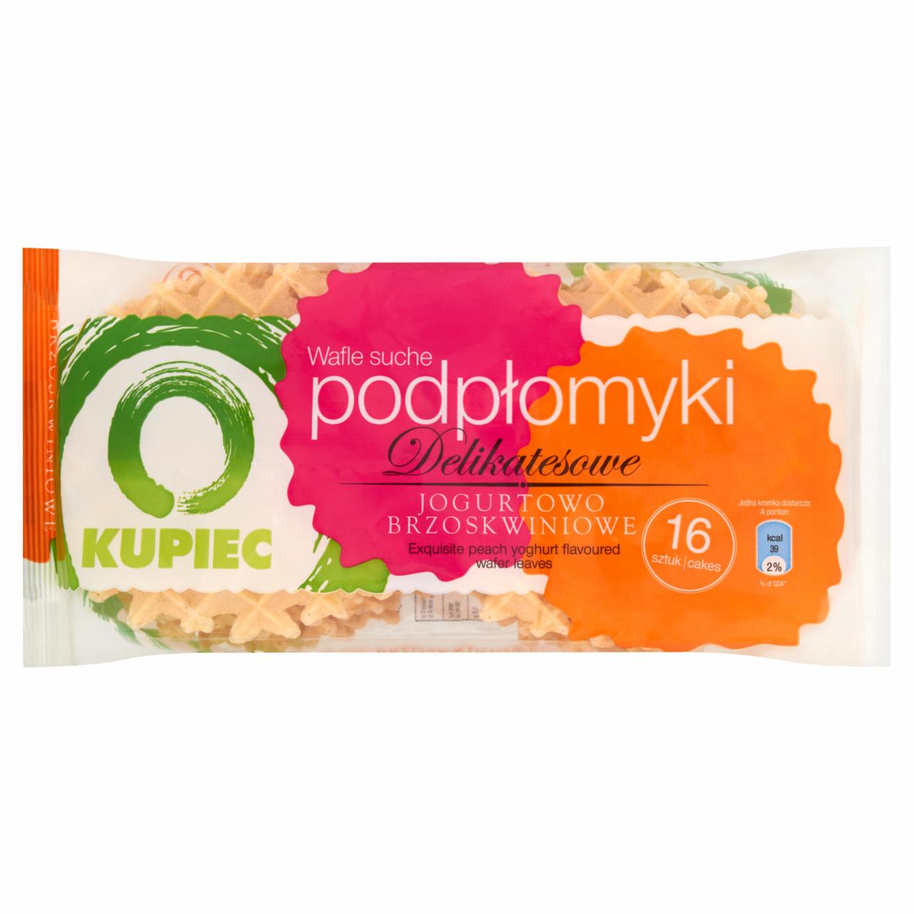 Zdjęcia - Kupiec Podpłomyki delikatesowe jogurtowo-brzoskwiniowe Wafle suche 145 g (16 sztuk)