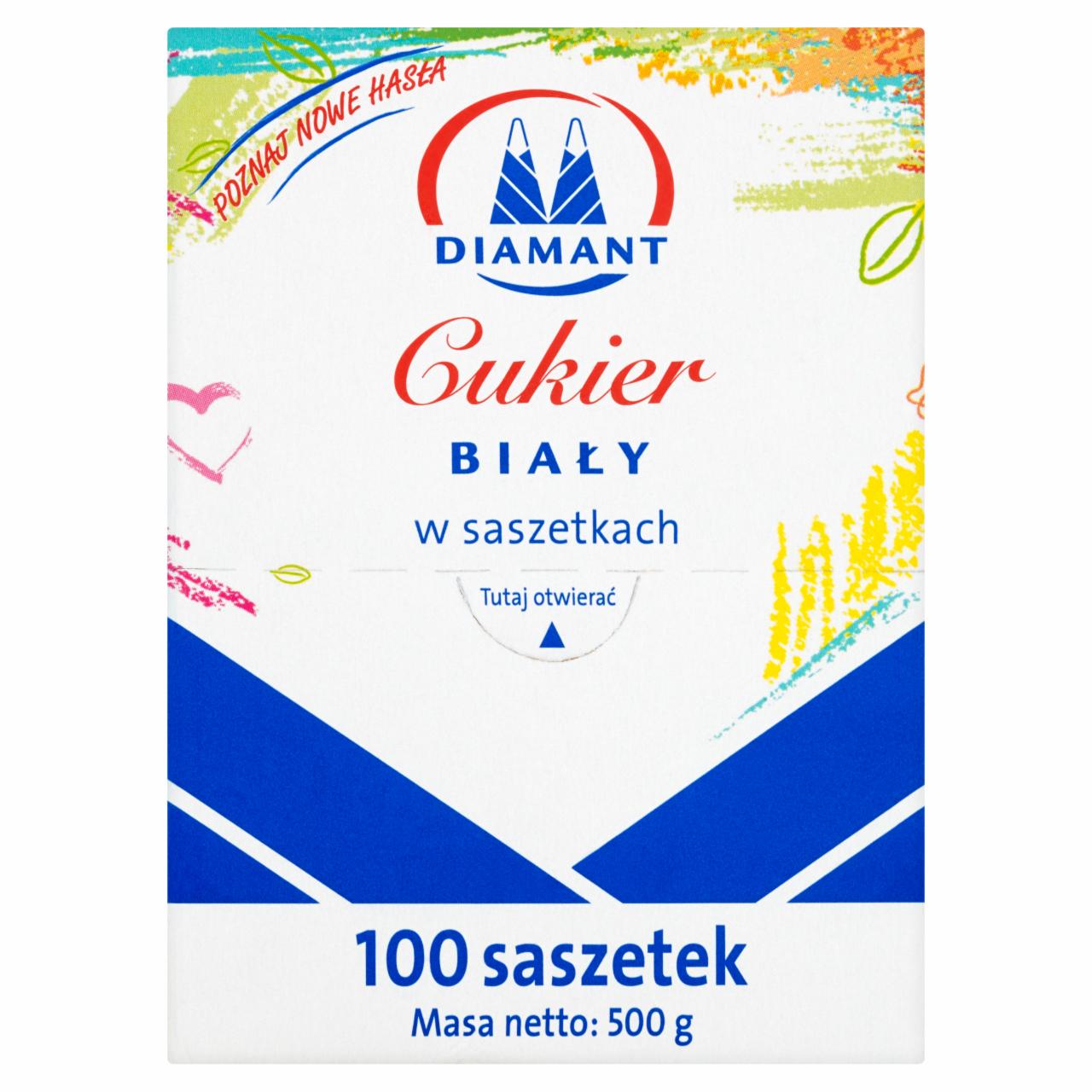 Zdjęcia - Diamant Cukier biały w saszetkach 500 g (100 saszetek)