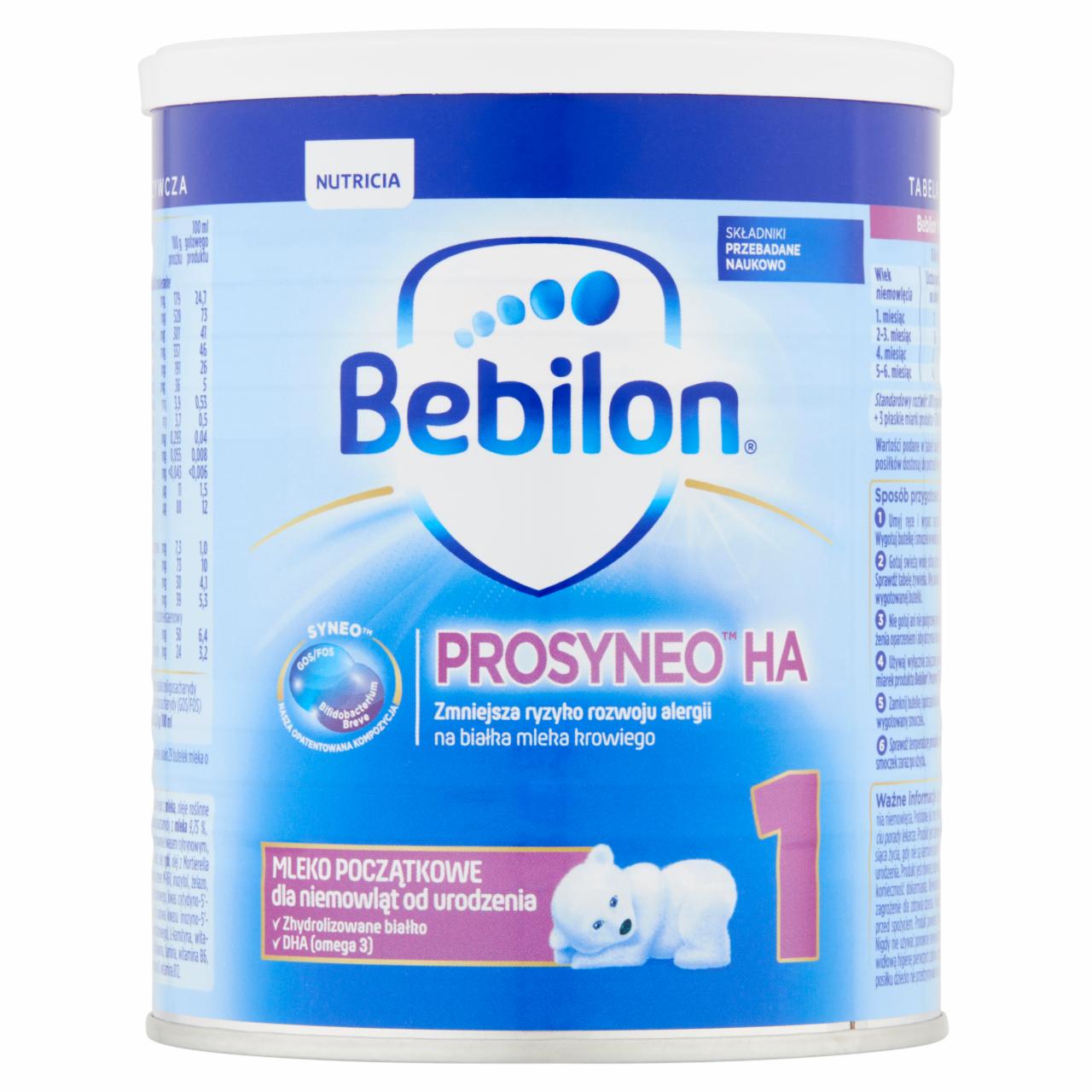 Zdjęcia - Bebilon Prosyneo HA 1 Mleko początkowe dla niemowląt od urodzenia 400 g