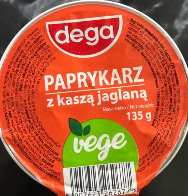 Zdjęcia - Dega Paprykarz z kaszą jaglaną 135 g