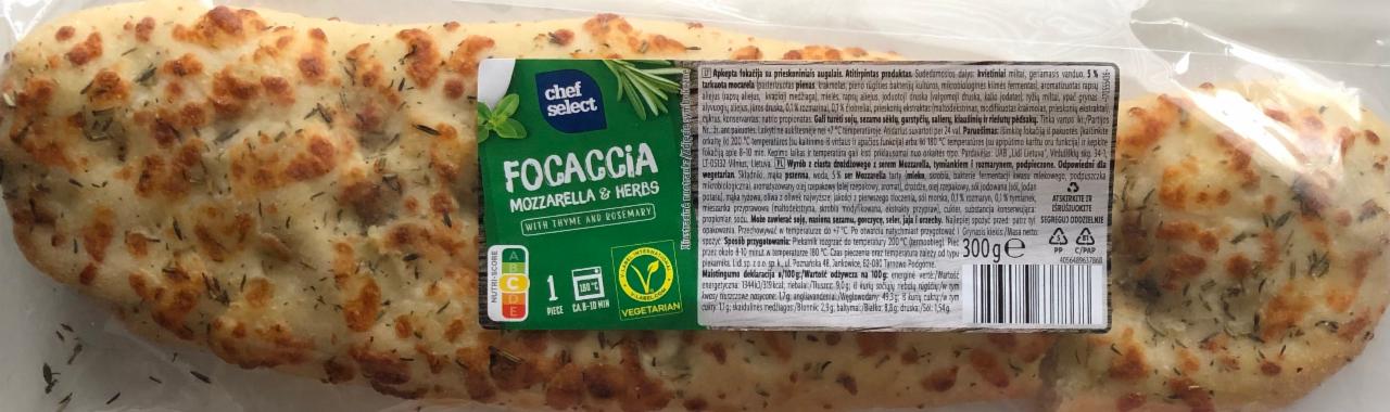 Zdjęcia - Focaccia z mozzarellą i ziołami Chef Select