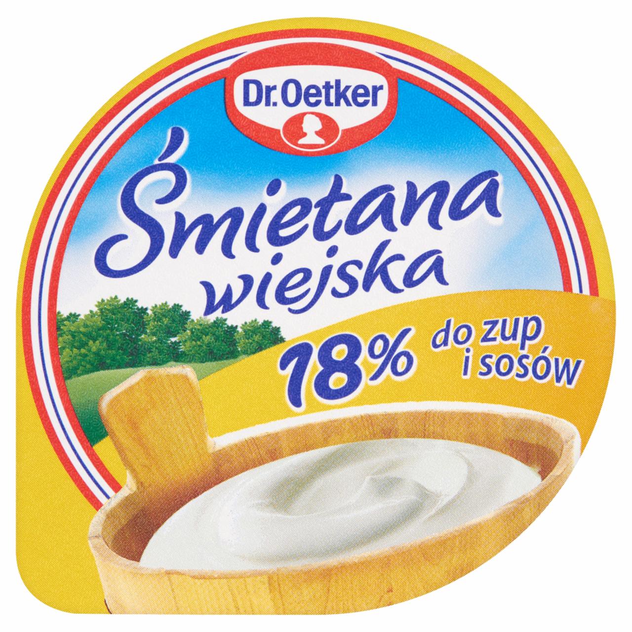 Zdjęcia - Dr. Oetker Śmietana wiejska 18% do zup i sosów 180 g