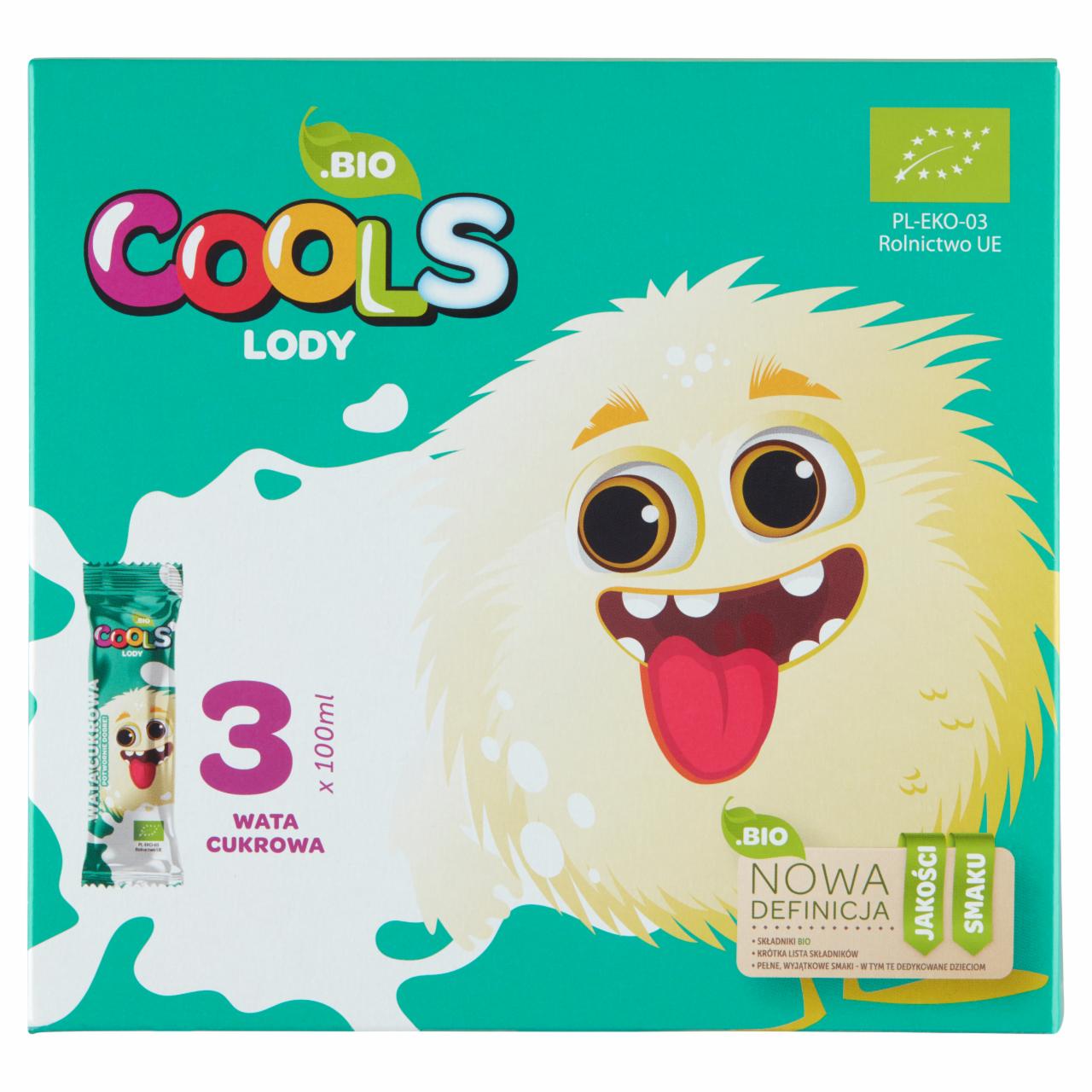 Zdjęcia - BIO Cools Lody o smaku waty cukrowej 300 ml (3 x 100 ml)