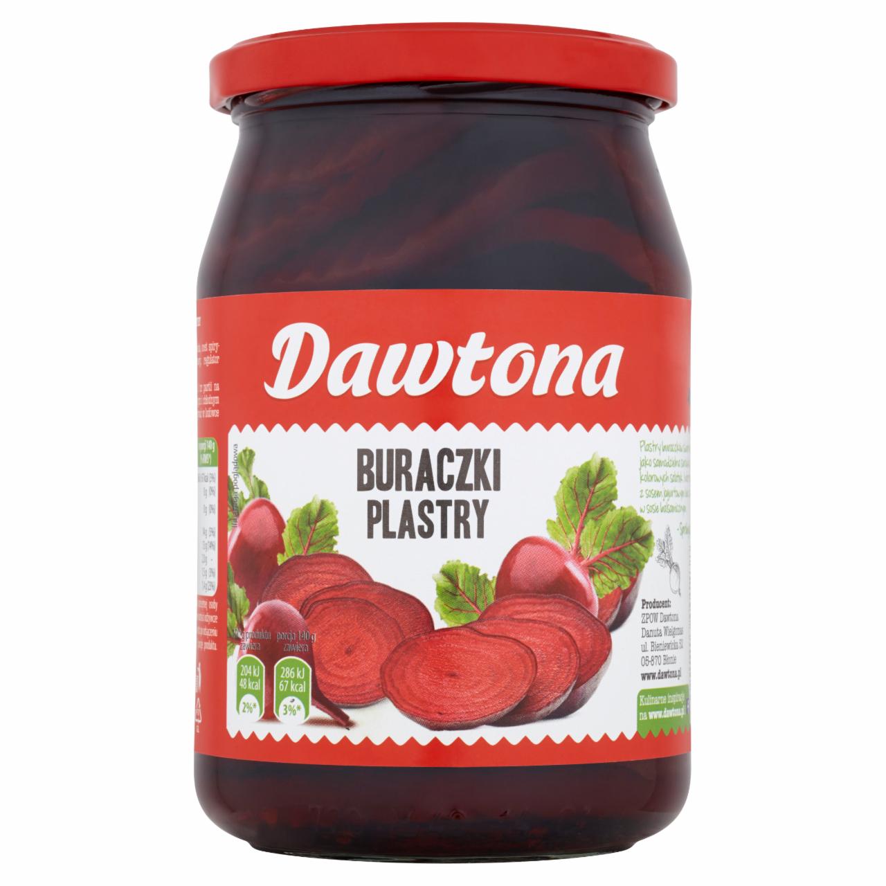 Zdjęcia - Dawtona Buraczki plastry 680 g