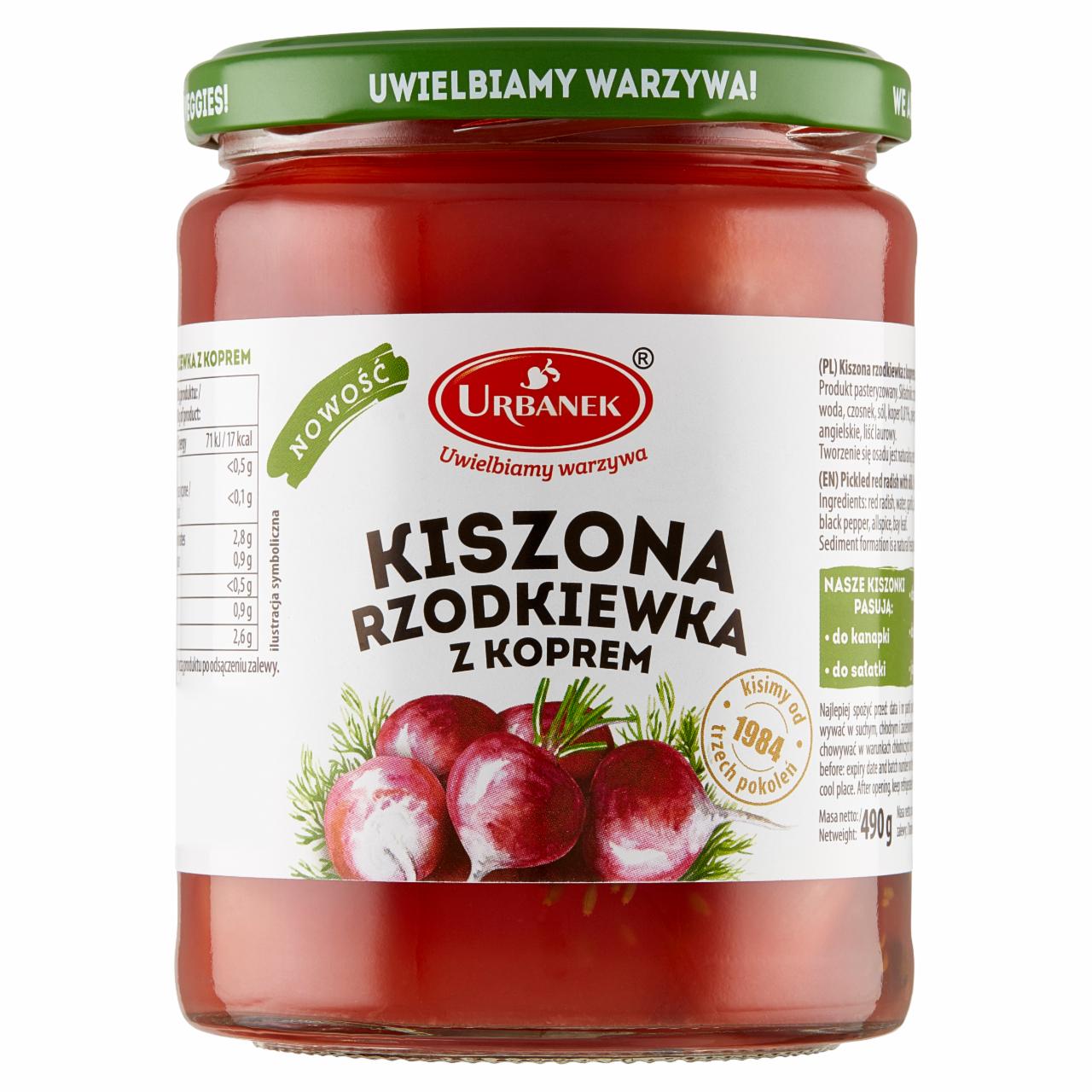 Zdjęcia - Urbanek Kiszona rzodkiewka z koprem 490 g