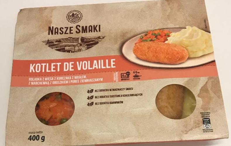 Zdjęcia - Kotlet de volaille z puree z machewką z groszkiem Nasze Smaki