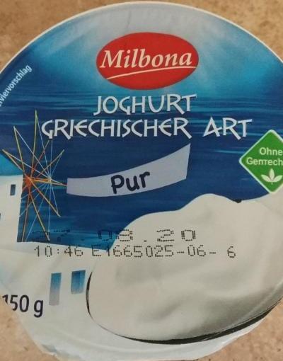 Zdjęcia - Joghurt Griechischer art pur Milbona