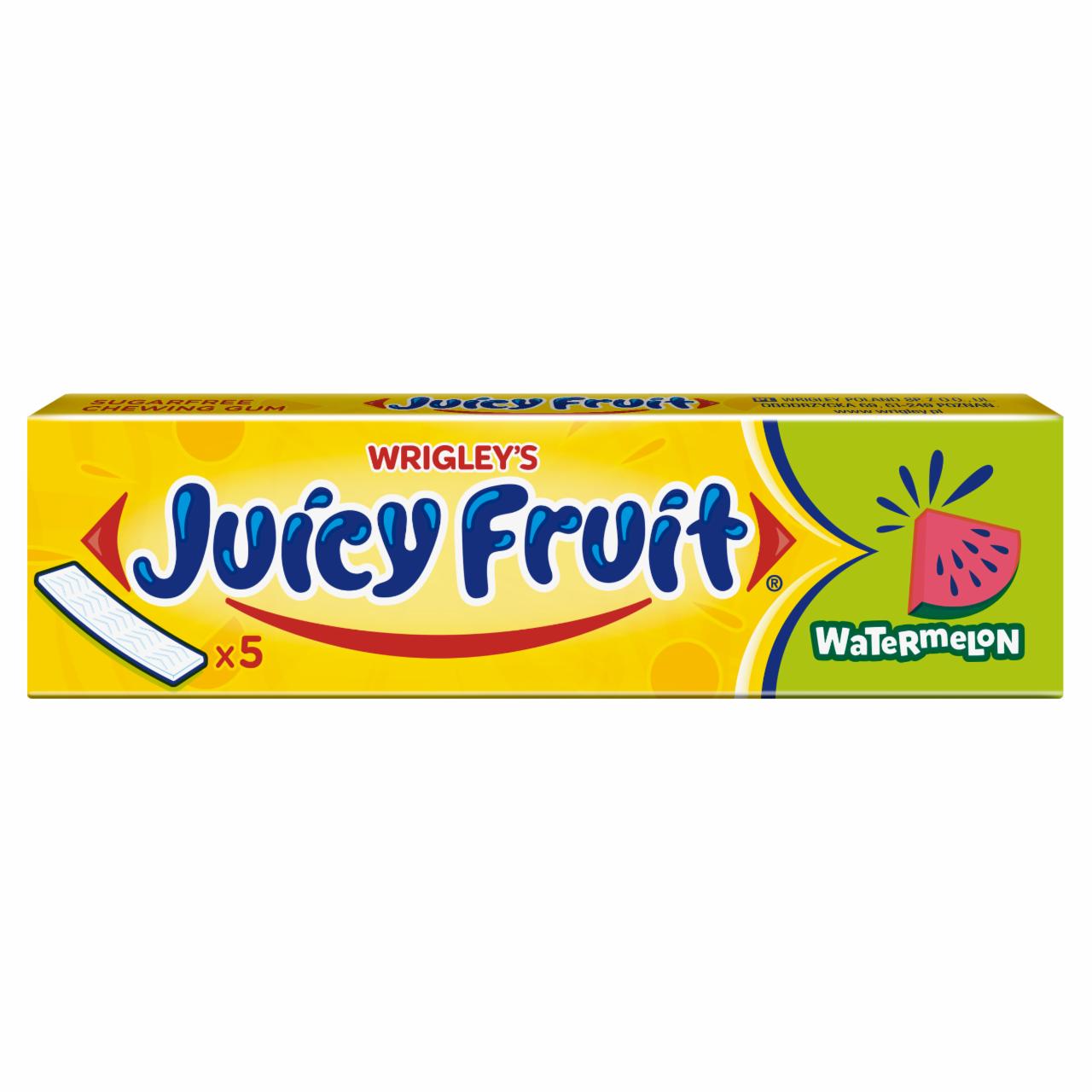 Zdjęcia - Juicy Fruit Watermelon Guma do żucia bez cukru 13 g (5 listków)