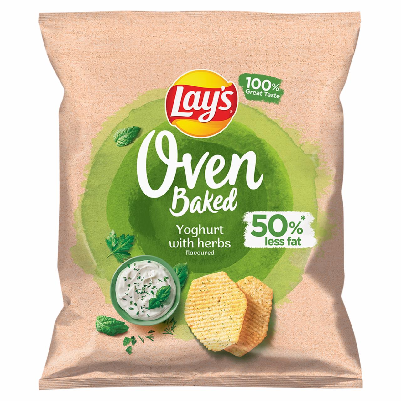 Zdjęcia - Lay's Oven Baked Pieczone formowane chipsy ziemniaczane o smaku jogurtu z ziołami 40 g