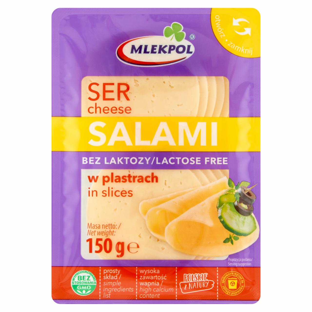 Zdjęcia - Mlekpol Bez laktozy Ser salami w plastrach 150 g