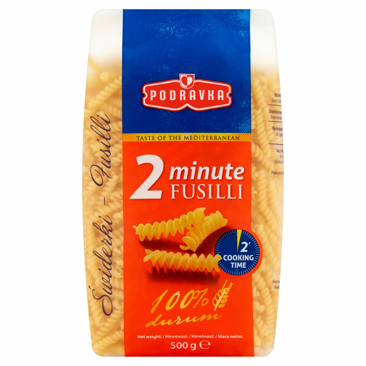 Zdjęcia - Podravka Makaron z pszenicy twardej durum świderki fusilli 500 g