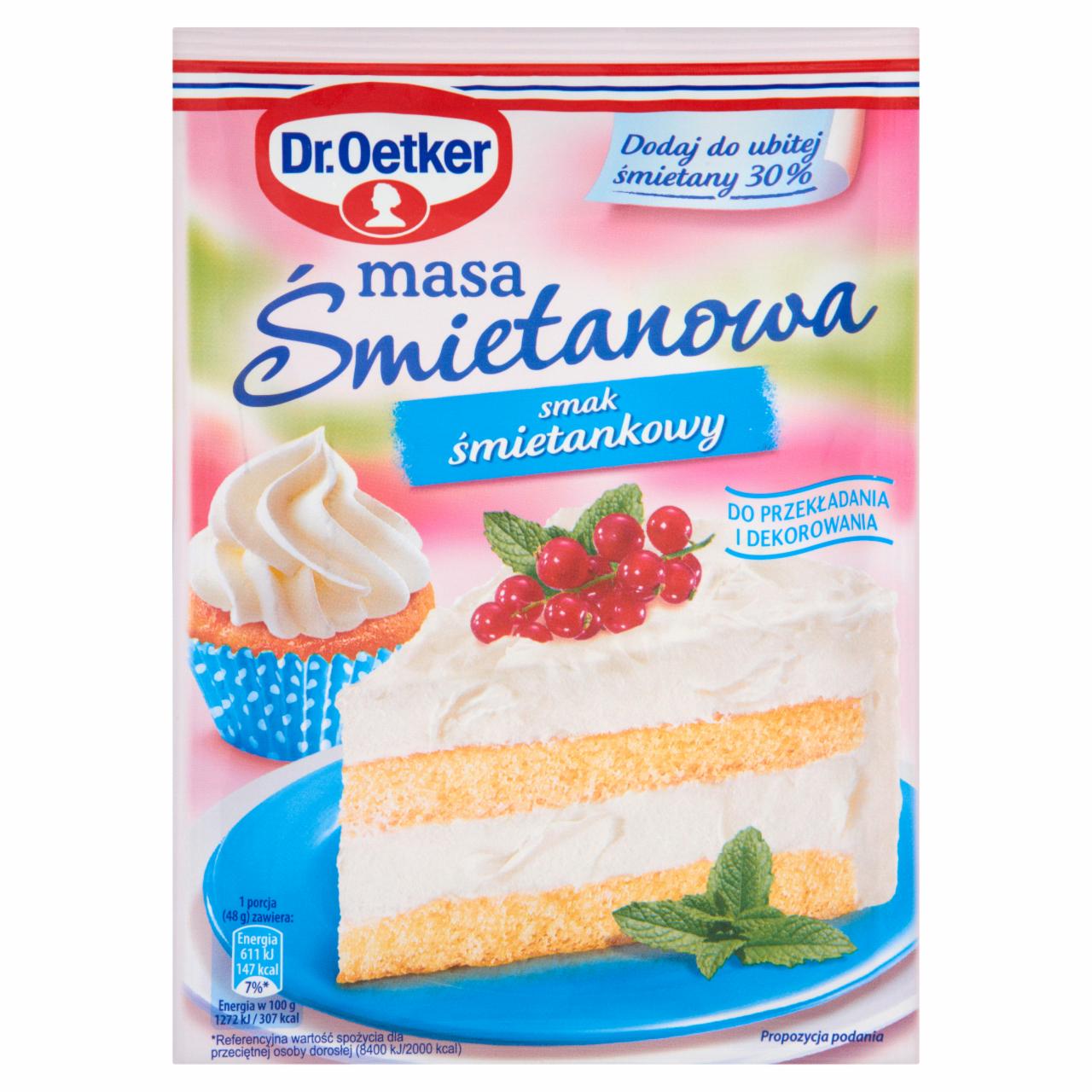 Zdjęcia - Dr. Oetker Masa śmietanowa o smaku śmietankowym 86 g