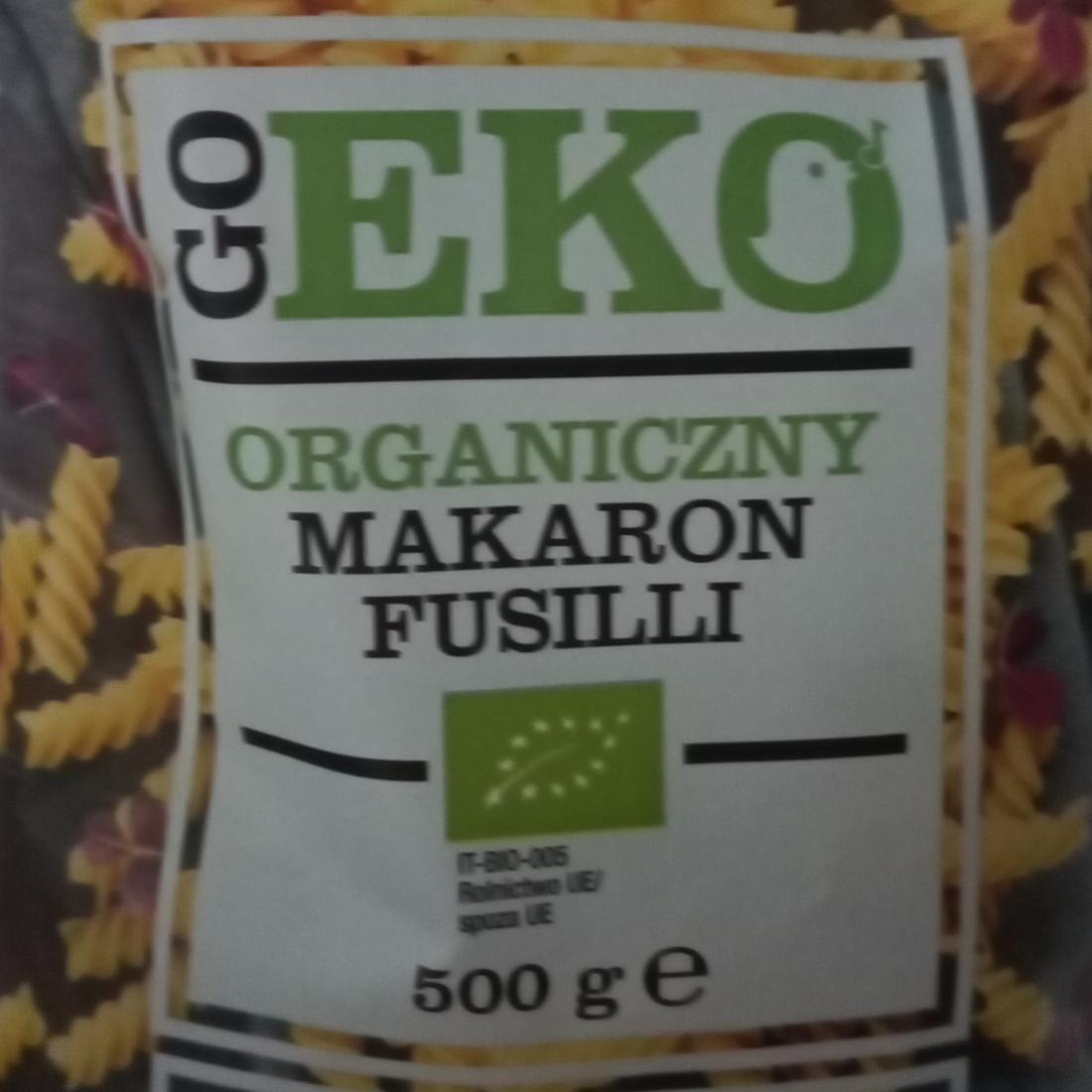 Zdjęcia - Makaron organiczny fusilli Go Eko