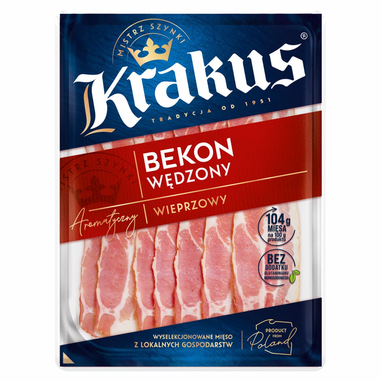 Zdjęcia - Krakus Bekon wędzony wieprzowy 100 g