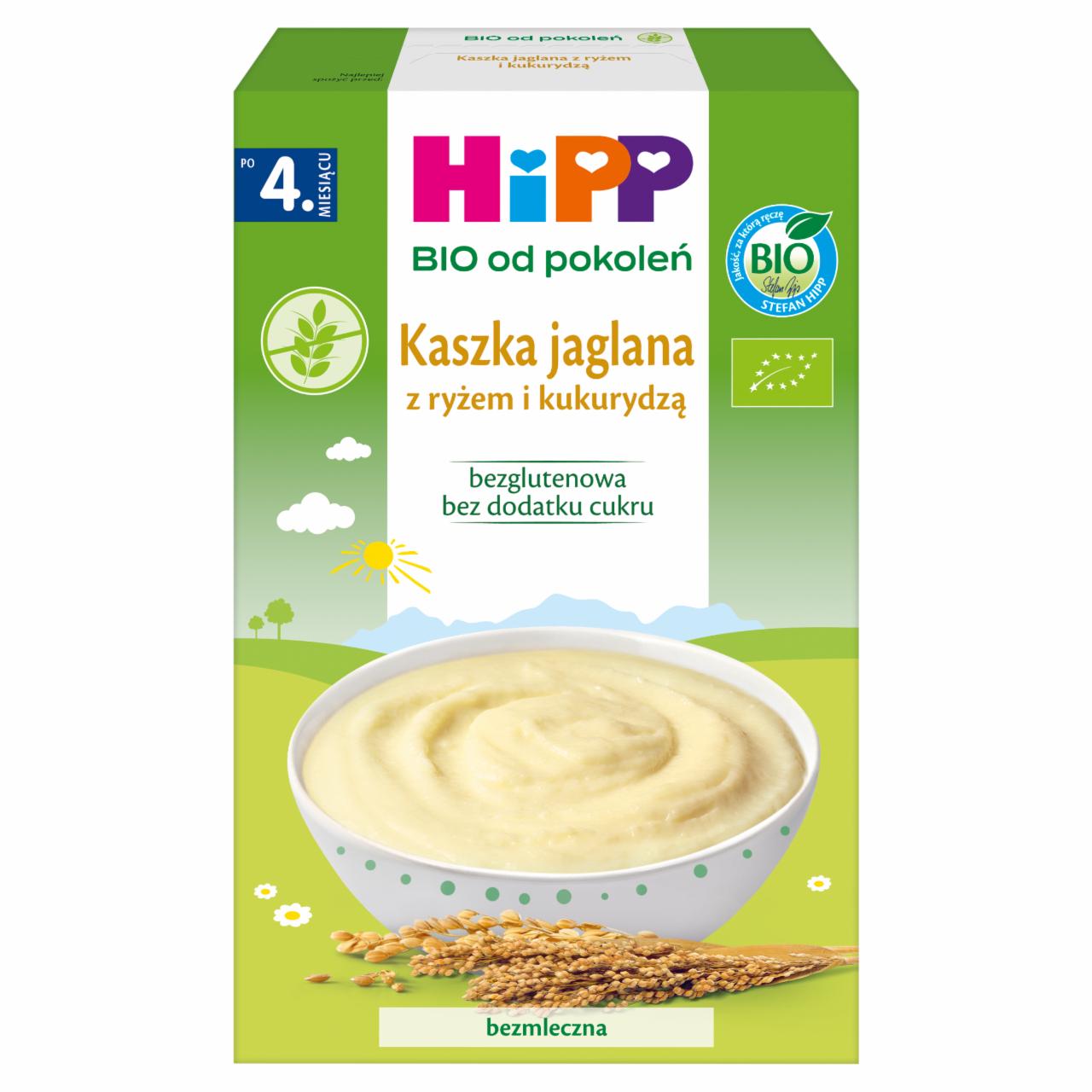 Zdjęcia - HiPP BIO Kaszka jaglana z ryżem i kukurydzą po 4. miesiącu 200 g