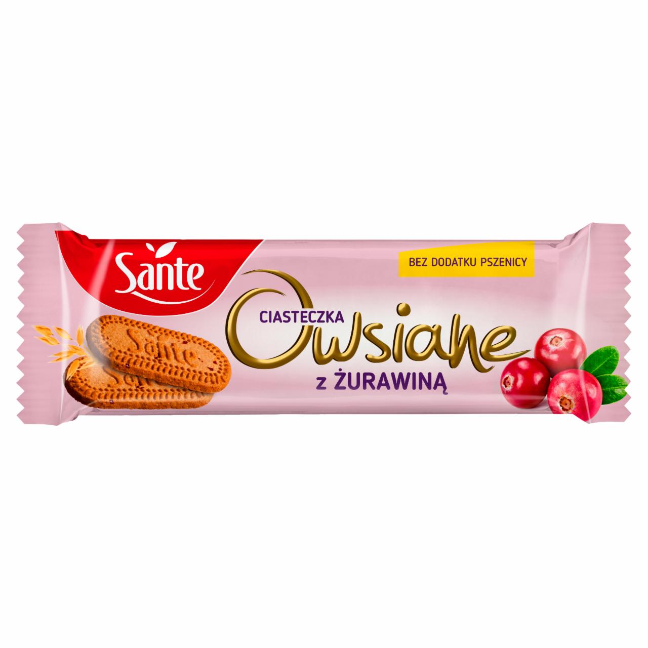 Zdjęcia - Sante Ciasteczka owsiane z żurawiną 33 g