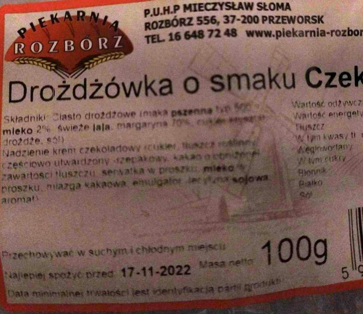 Zdjęcia - Drożdżówka o smaku Czekolady piekarnia Rozbórz