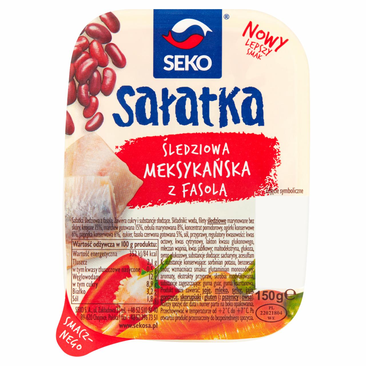 Zdjęcia - Seko Sałatka śledziowa meksykańska z fasolą 150 g