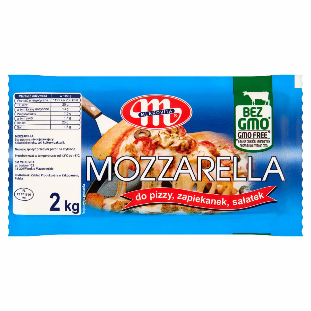 Zdjęcia - Mlekovita Ser Mozzarella do pizzy zapiekanek sałatek 2 kg