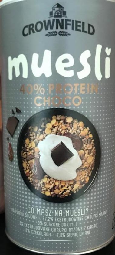 Zdjęcia - Crownfield muesli 40% protein choco