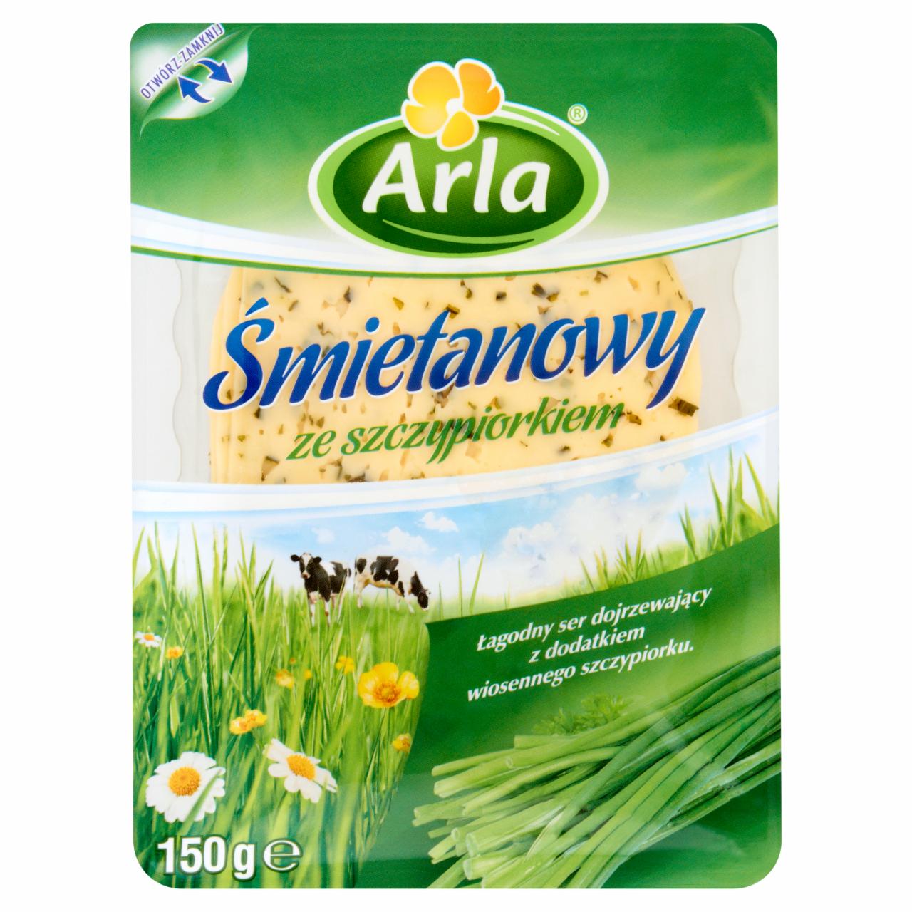 Zdjęcia - Arla Śmietanowy Ser ze szczypiorkiem w plastrach 150 g